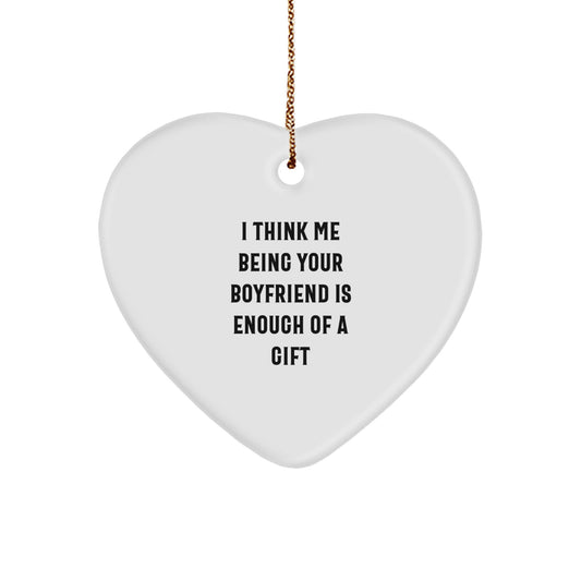 Funny Sweetheart Heart Ornament Gifts for Him Christmas Unique Presents from Friends and Family - Image 1
