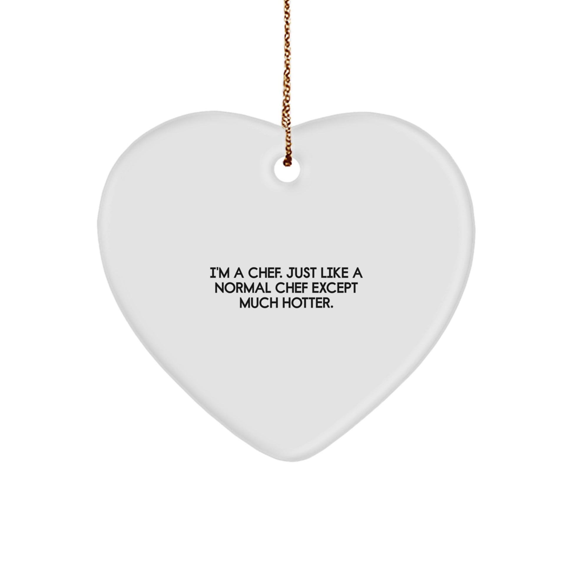 Funny Chef Heart Ornament Gifts from Friends for Chef Christmas Unique Decorations - Image 1