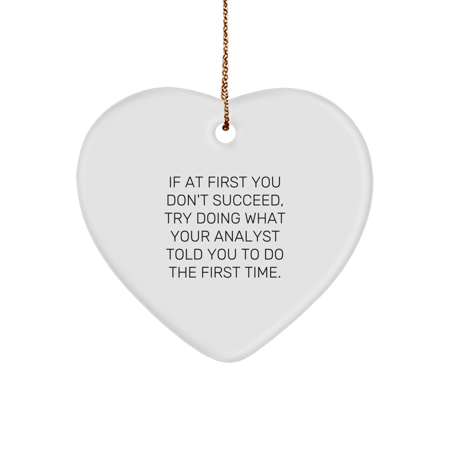 Funny Analyst Heart Ornament, Gifts from Friends to Analyst Colleagues, Christmas Unique Gifts for Men, Women, Coworkers, Family - Image 1