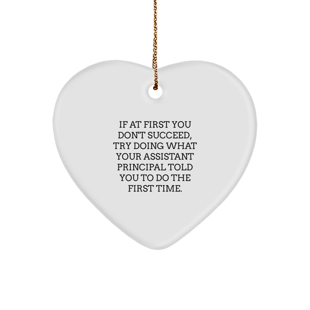 Inspirational Assistant Principal Heart Ornament Xmas Gift for Friends - Image 1