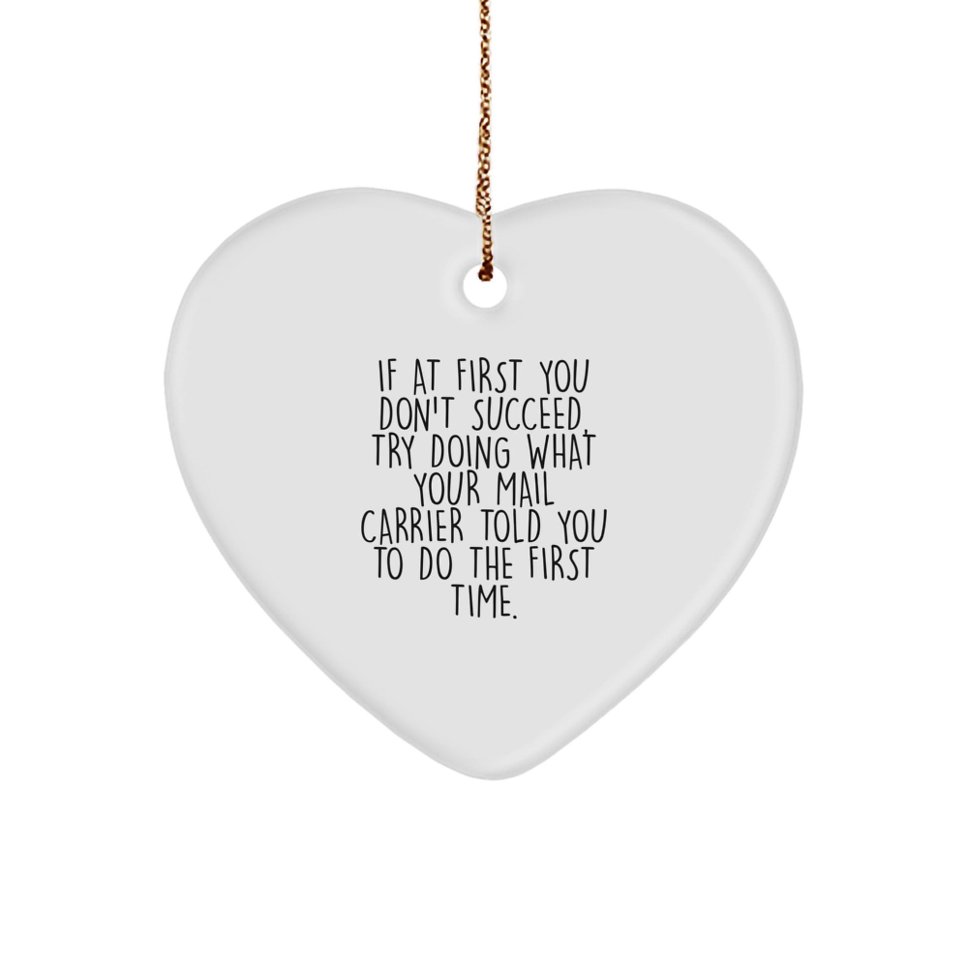 Funny Mail Carrier Heart Ornament Gifts from Friends to Family - Image 1