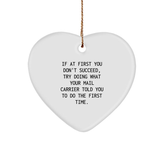 Funny Mail Carrier Gifts from Friends and Family - Heart Ornament for Mail Carrier, Unique Christmas Unique Gifts for Men, Women, Coworkers, and Mail Carrier Appreciation - Image 1