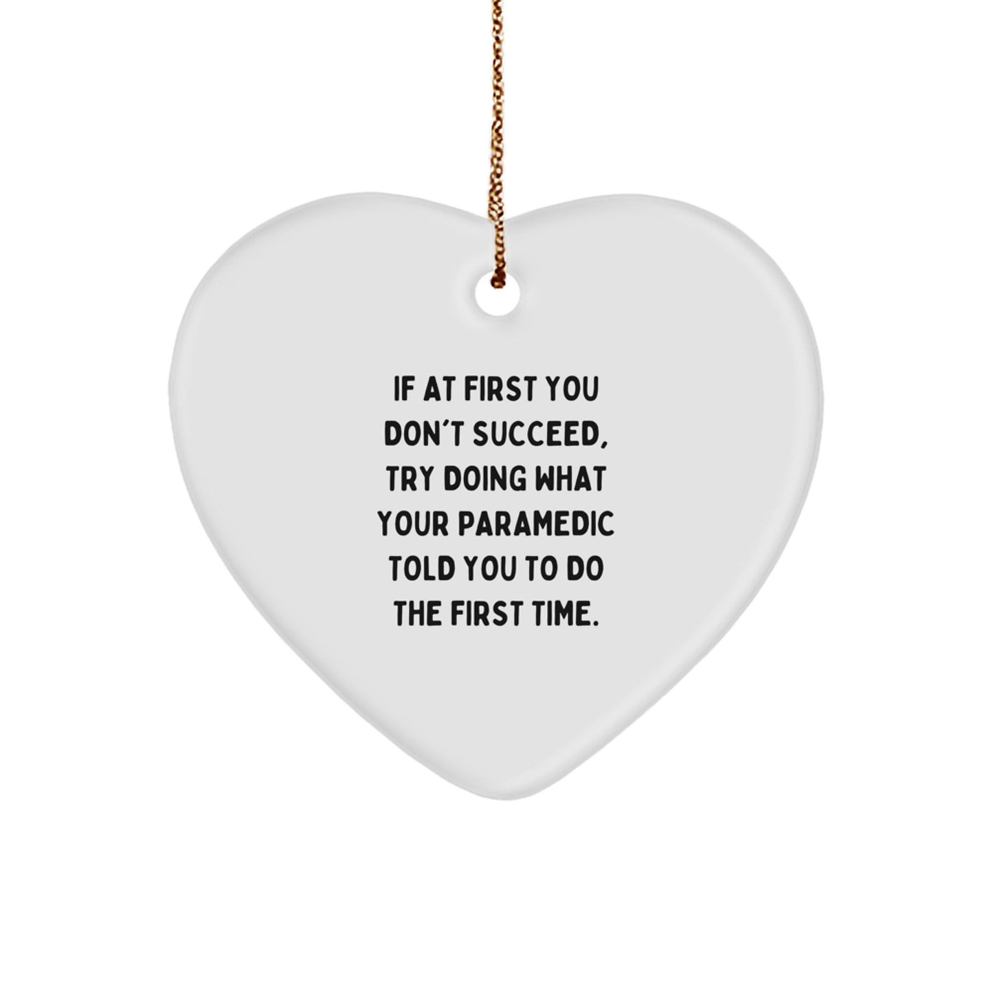 Funny Rescue Worker Gifts from Men to Rescue Workers, Rescue Worker Heart Ornament, Rescue Worker Christmas Unique Gifts - Image 1