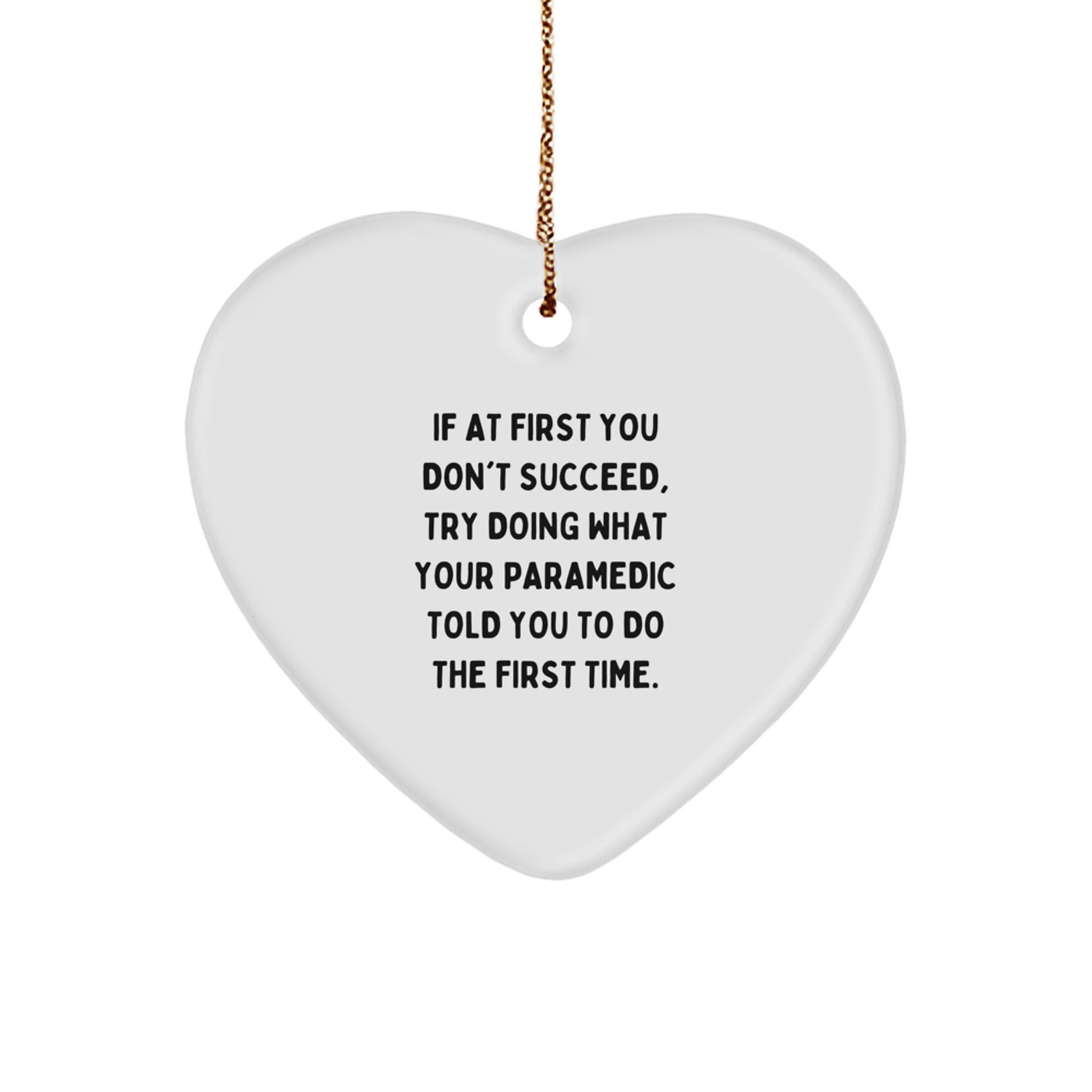 Funny Rescue Worker Gifts from Men to Rescue Workers, Rescue Worker Heart Ornament, Rescue Worker Christmas Unique Gifts - Image 1