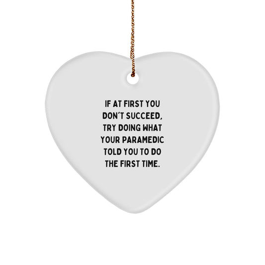Funny Rescue Worker Gifts from Men to Rescue Workers, Rescue Worker Heart Ornament, Rescue Worker Christmas Unique Gifts - Image 1