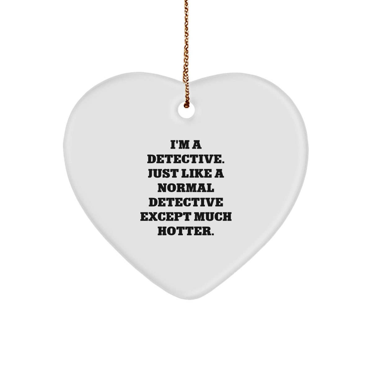 Funny Detective Heart Ornament Gifts from Women to Men Friends Family Christmas Unique Presents - Image 1