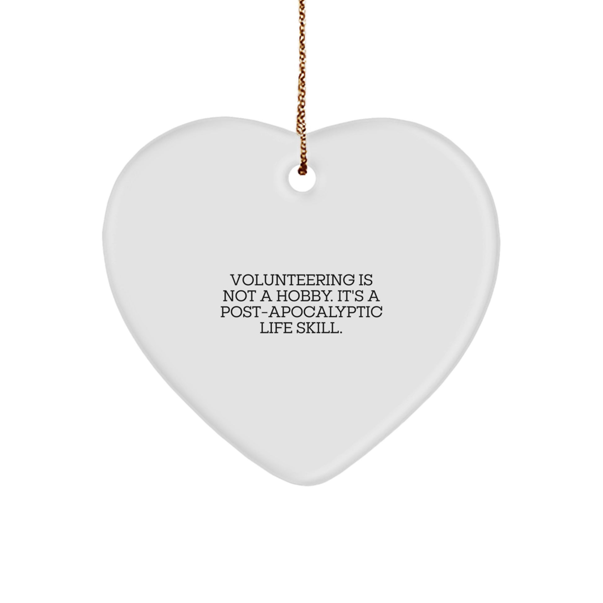Volunteering Heart Ornaments Gifts from Friends and Family, Funny Inspirational Quote, Christmas Unique Gifts for Volunteering Enthusiasts - Image 1