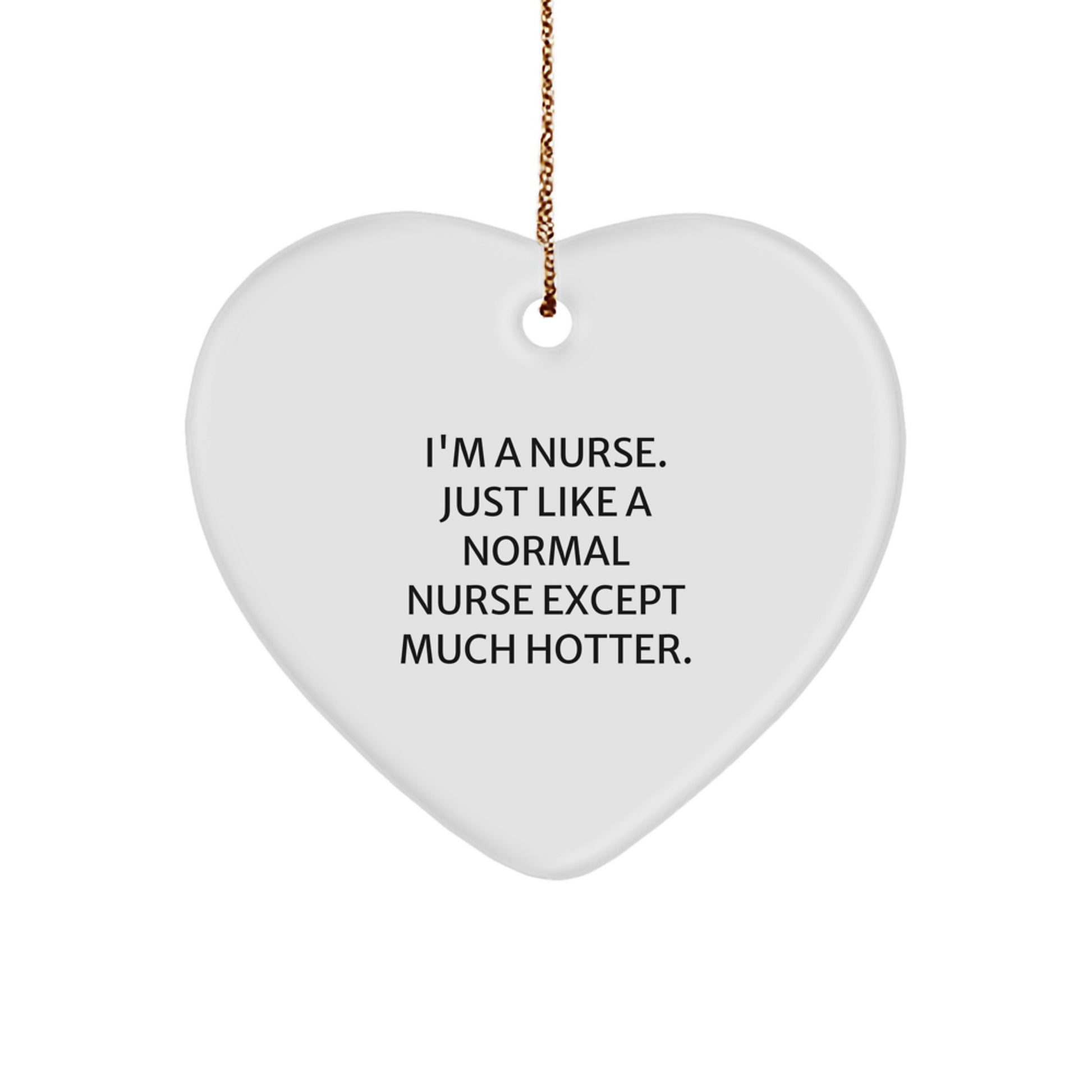 Christmas Gift for Her Nurse Heart Ornament Present Keepsake - Image 1