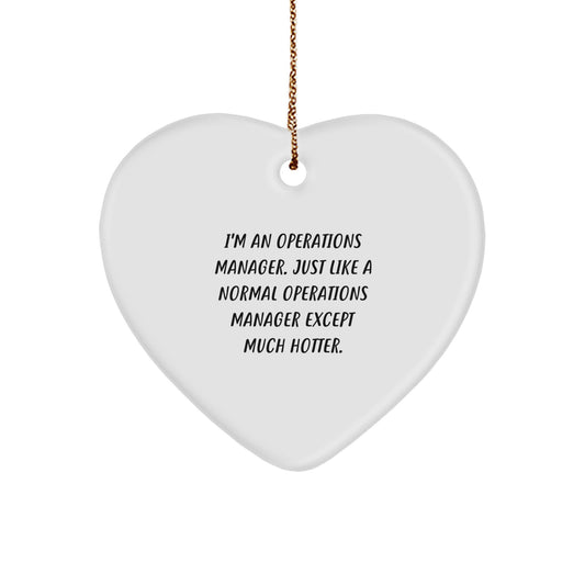 Funny Heart Ornament for Operations Manager Gifts from Coworkers, Unique Christmas Unique Gifts for Men, Women, Family, Friends - Image 1