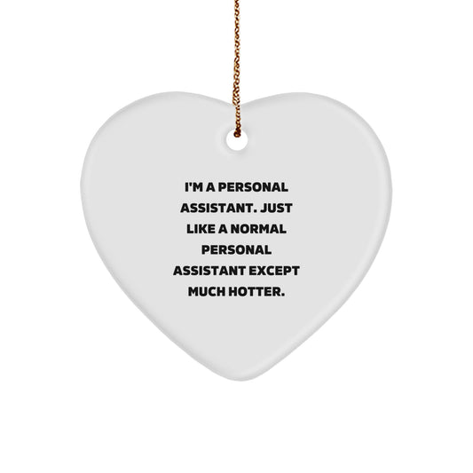 Funny Personal Assistant Gifts, Heart Ornament for Personal Assistant Lover, Gifts from Friends and Family for Christmas - Image 1