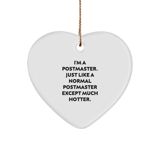 Family Postmaster Heart Ornament Treasure Christmas Unique Gift - Image 1