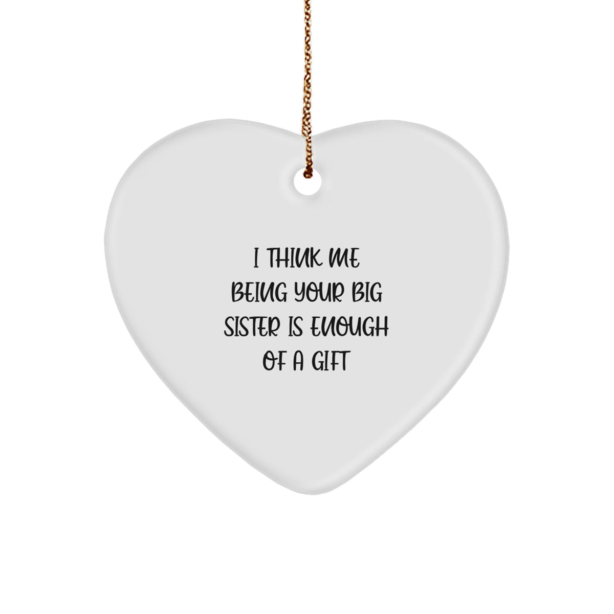 Cheerful Big Sister Christmas Ornament Gift for Grandma - Image 1