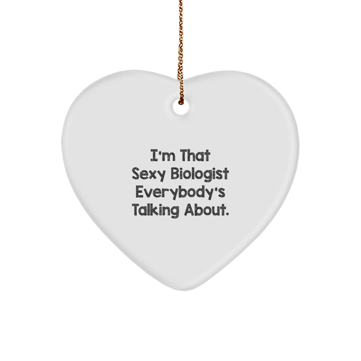 Funny Biologist Gifts from Men to Friends, Heart Ornament for Biologists, Christmas Unique Gifts - Image 1