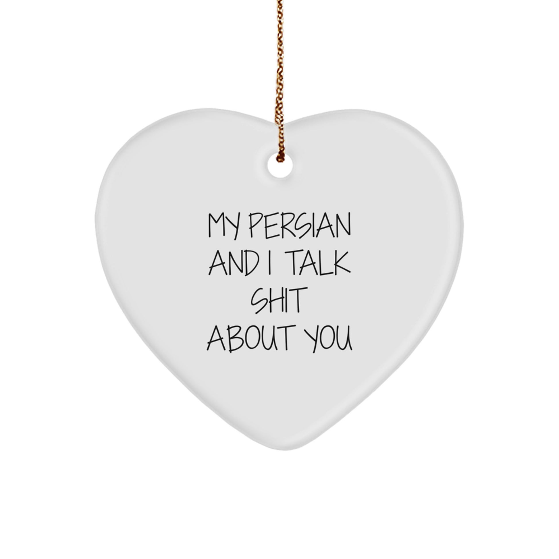 Funny Persian Cat Heart Ornament Gifts from Friends and Family for Christmas Unique Decorations - Image 1