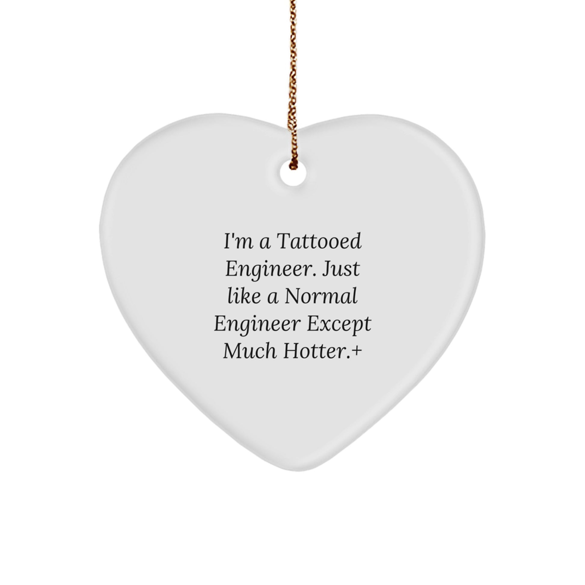 Funny Engineer Gifts, Unique Heart Ornament for Engineer Friends, Gifts from Men to Engineer Coworkers, Christmas Memorable Presents for Him - Image 1