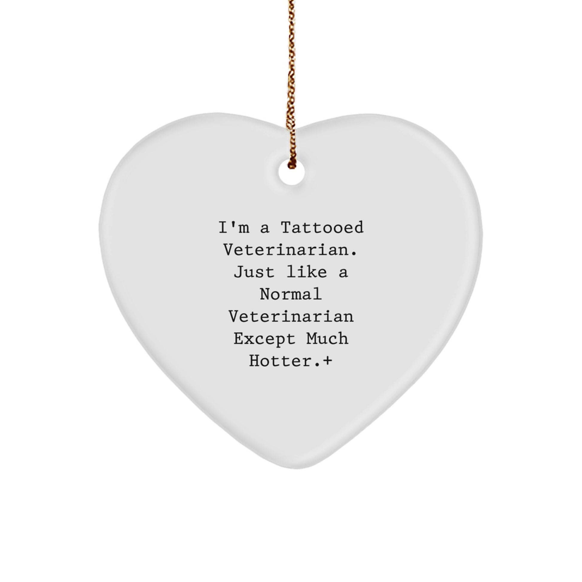 Funny Veterinarian Gifts, Veterinarian Heart Ornament, Christmas Unique Gifts from Men for Veterinarian - Image 1