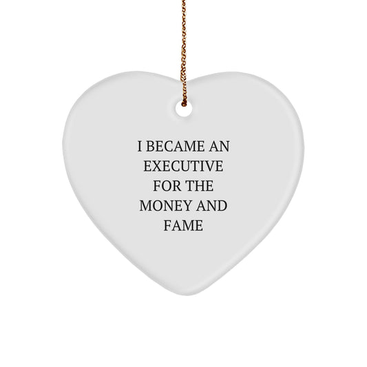 Funny Executive Heart Ornament Gifts for Men and Women - From Friends and Family - Christmas Unique - Image 1