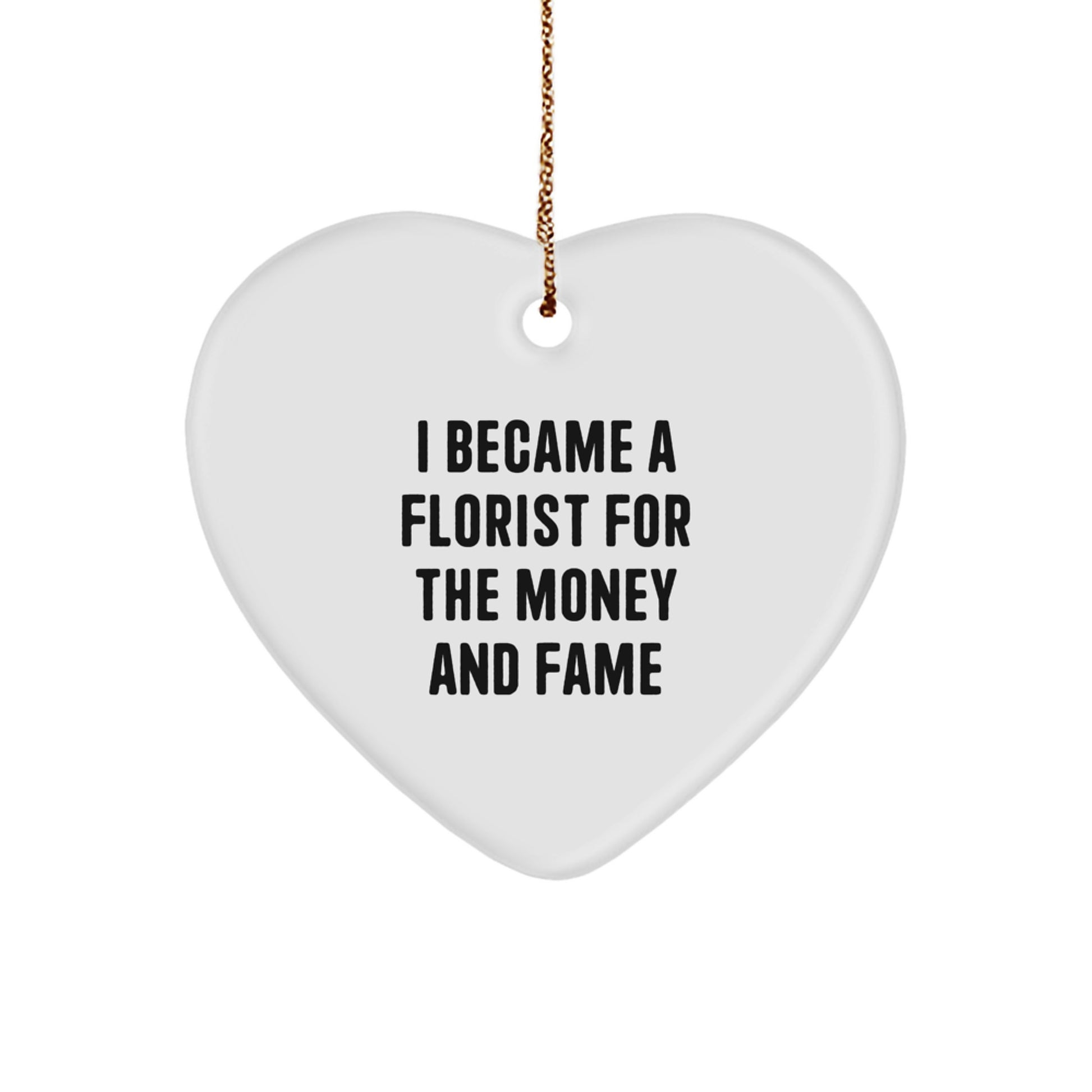 Florist Gifts from Men, Funny Florist Heart Ornament, Christmas Unique Gifts for Florist - Image 1