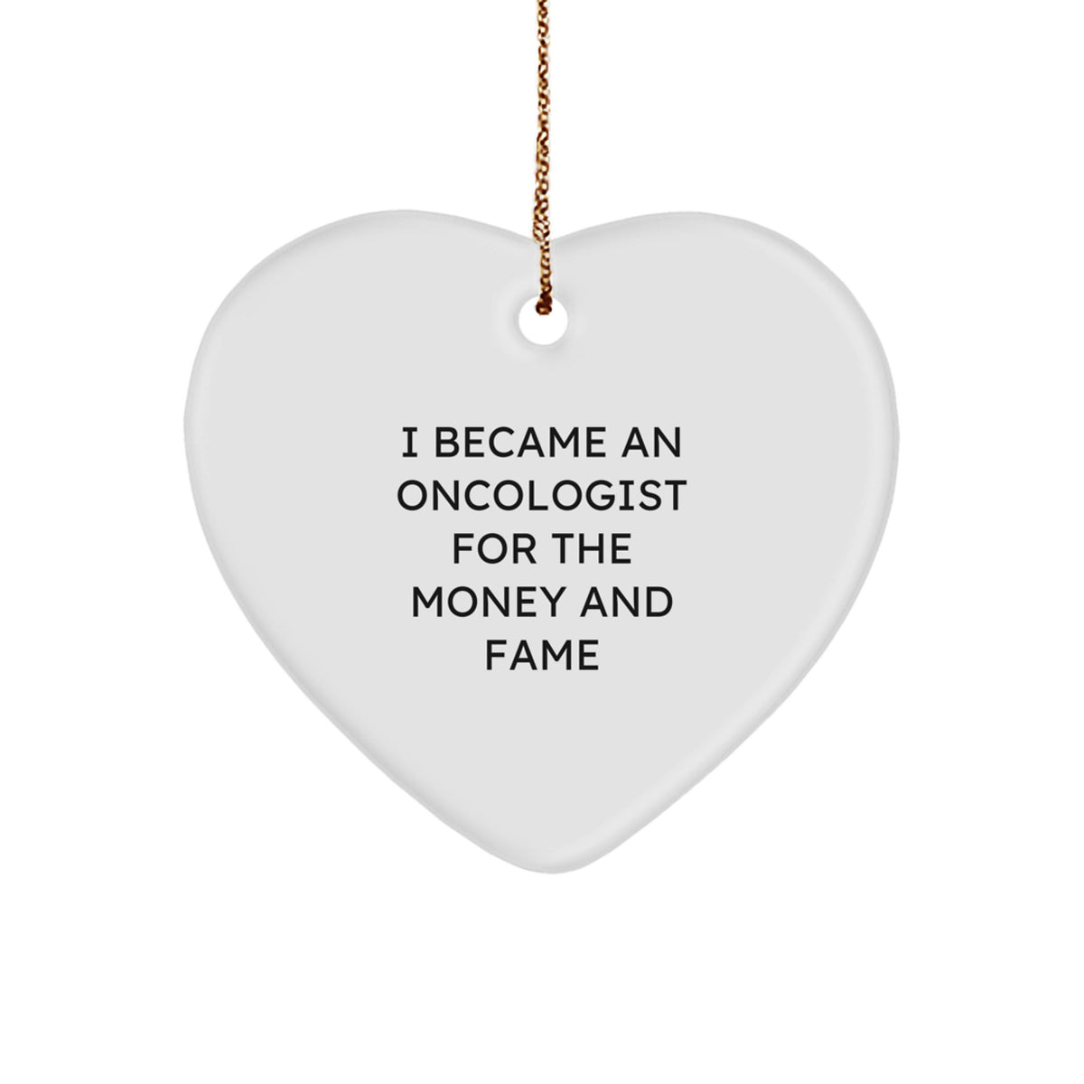 Funny Heart Ornament Gifts from Men to Oncologist Colleagues, Inspirational Christmas Unique Gifts for Friends Family - Image 1