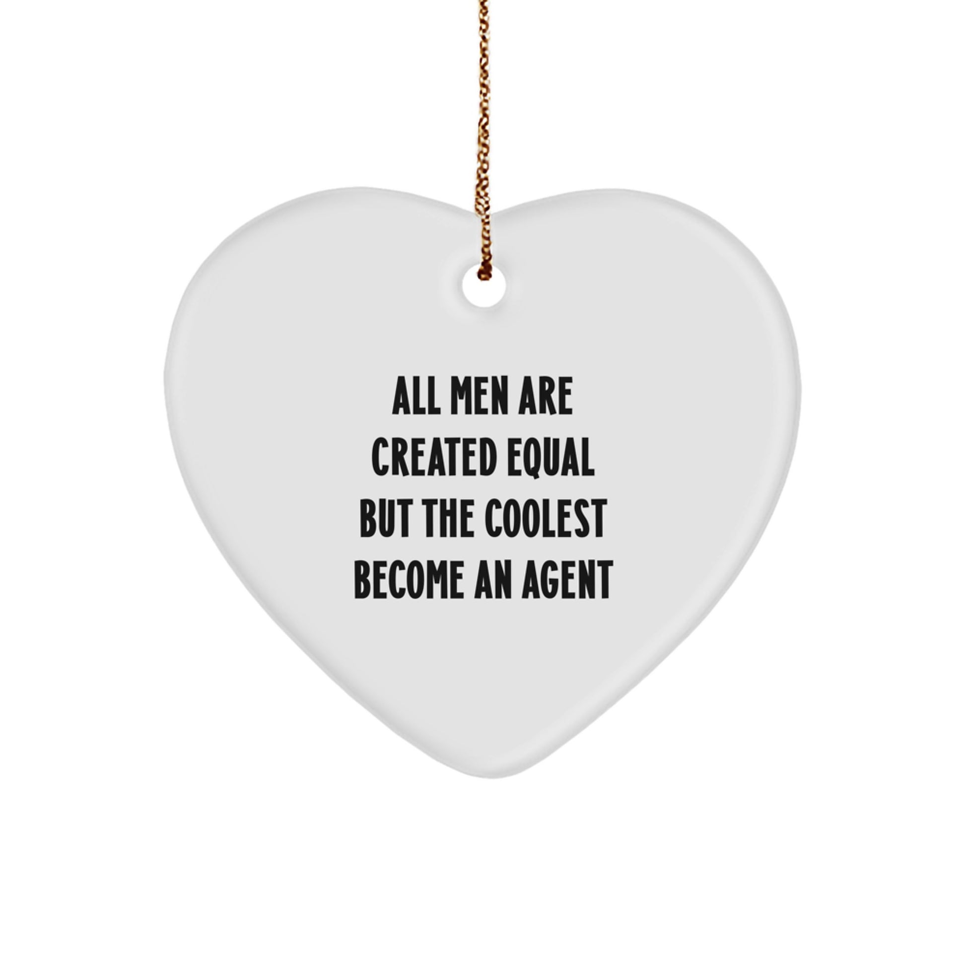 Funny Agent Heart Ornament Gifts from Men for Agent Friends Christmas Unique Agent Decorations - Image 1