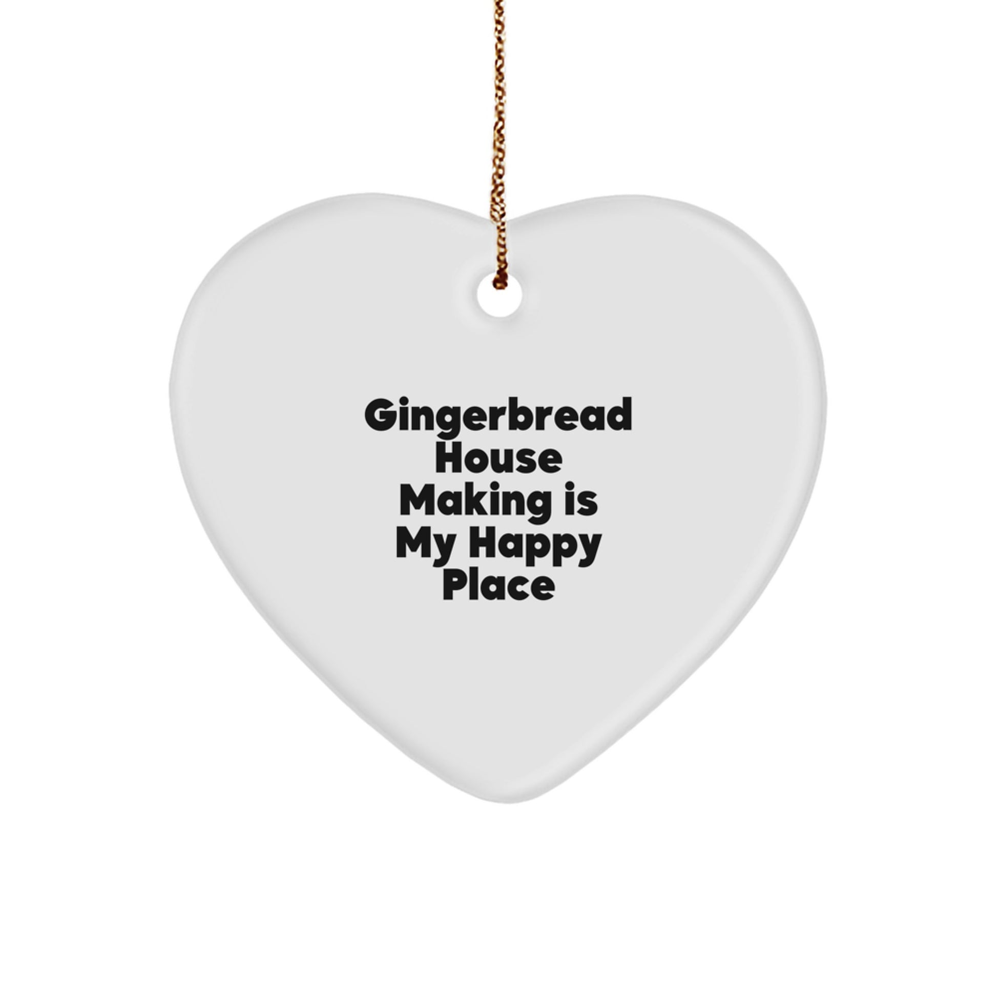 Christmas Gift for Her Gingerbread Heart Ornament Present Deluxe - Image 1