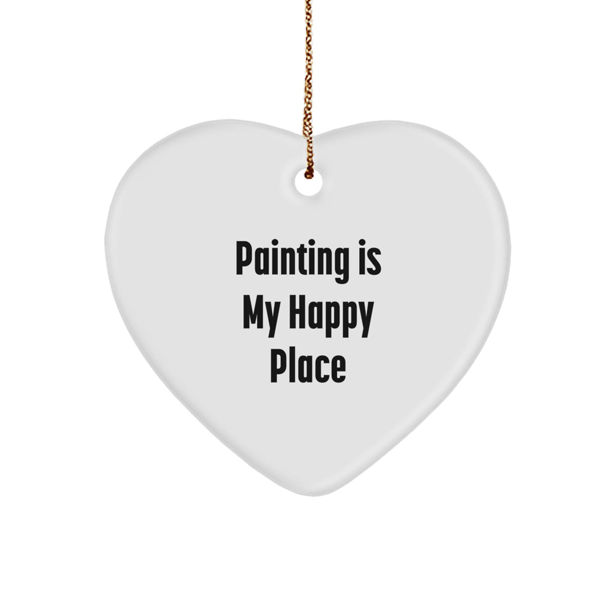 Painting Heart Ornament Christmas Gift for Her Bright Present - Image 1