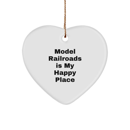 Funny Model Railroads Heart Ornament Gifts from Friends and Family for Christmas Unique Decorations - Image 1