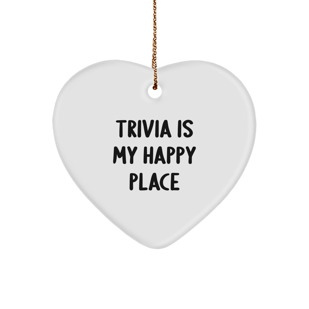 Trivia Gifts for Men - Funny Quote Heart Ornament, Gifts from Friends, Personalized Christmas Unique Gifts - Image 1