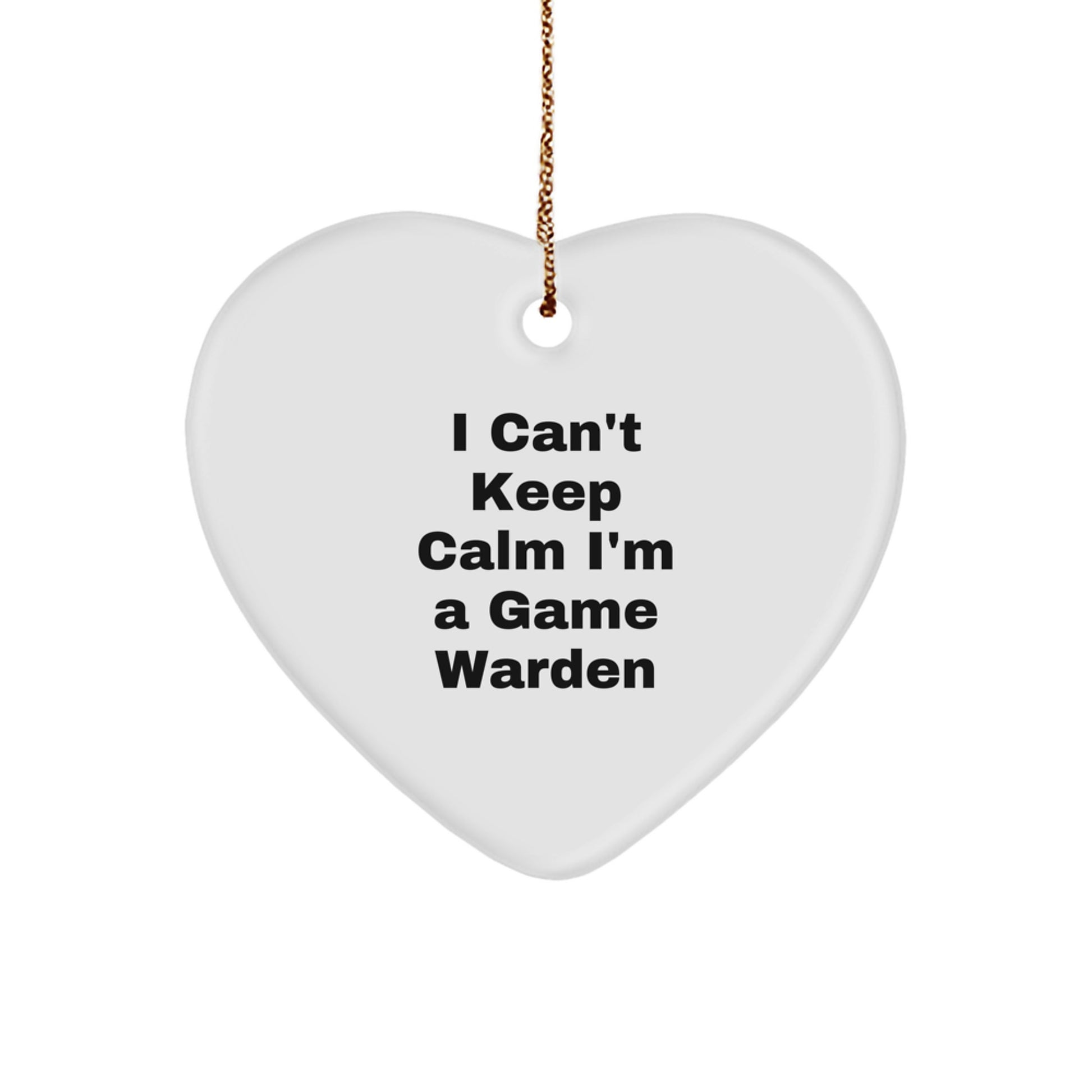 Funny Game Warden Heart Ornament Gifts from Men to Game Wardens for Christmas Unique Gifts - Image 1