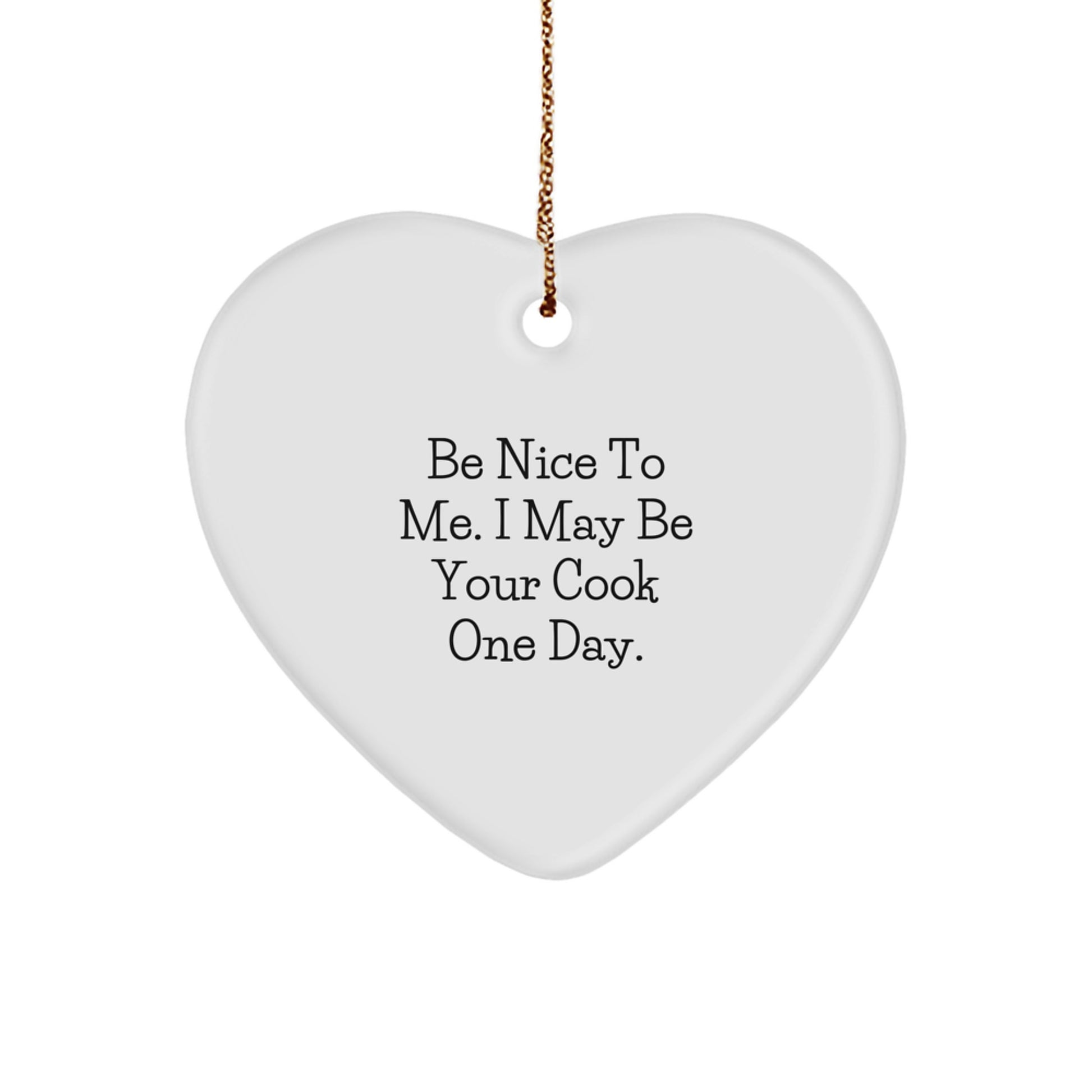 Funny Cook Heart Ornament Gifts from Friends for Men Women Christmas Unique Decorations - Image 1