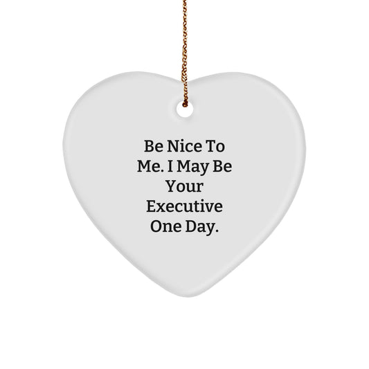 Funny Executive Heart Ornaments Gifts from Men to Executive Friends - Image 1