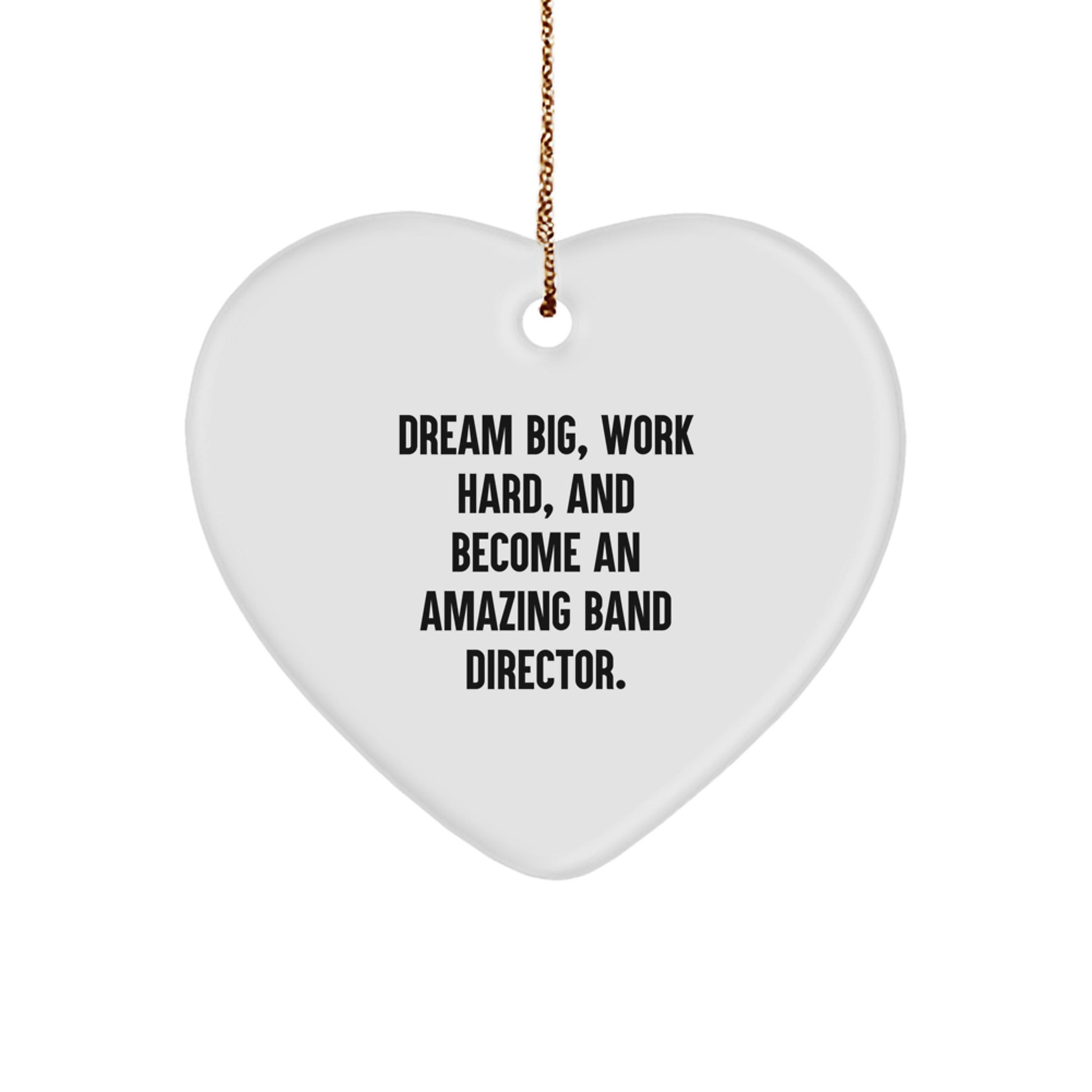 Funny Heart Ornament Gifts from Men to Band Director Friends and Family on Christmas Unique Gifts - Image 1