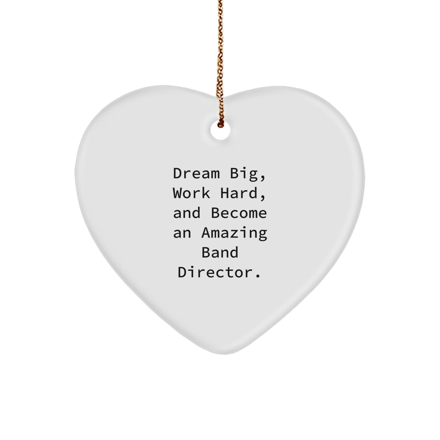 Funny Band Director Gifts from Friends or Family, Inspirational Heart Ornament for Men or Women, Christmas Unique Gifts for Band Director - Image 1
