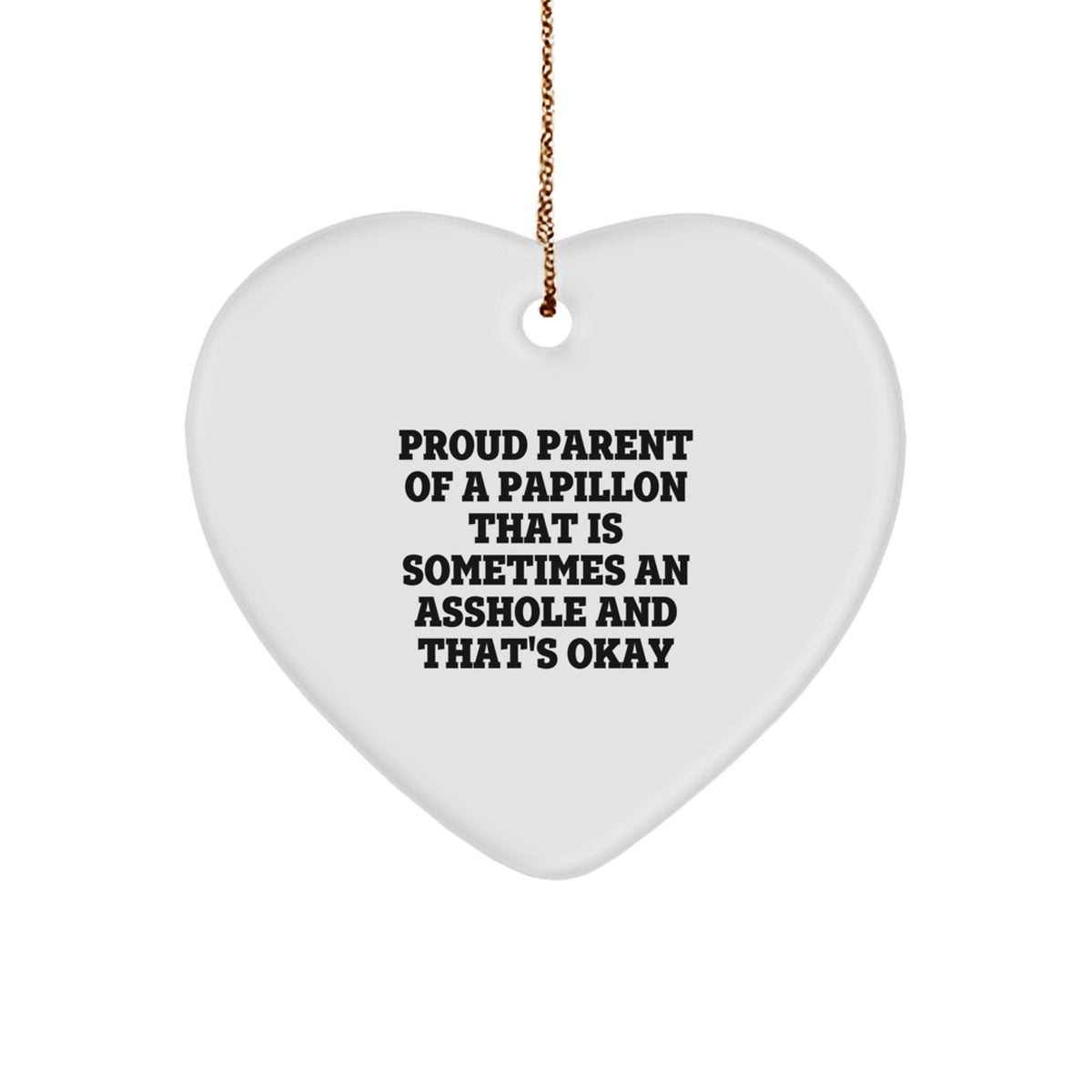 Christmas Gift Funny Papillon Dog Ornament for Her - Present For A Proud - Image 1