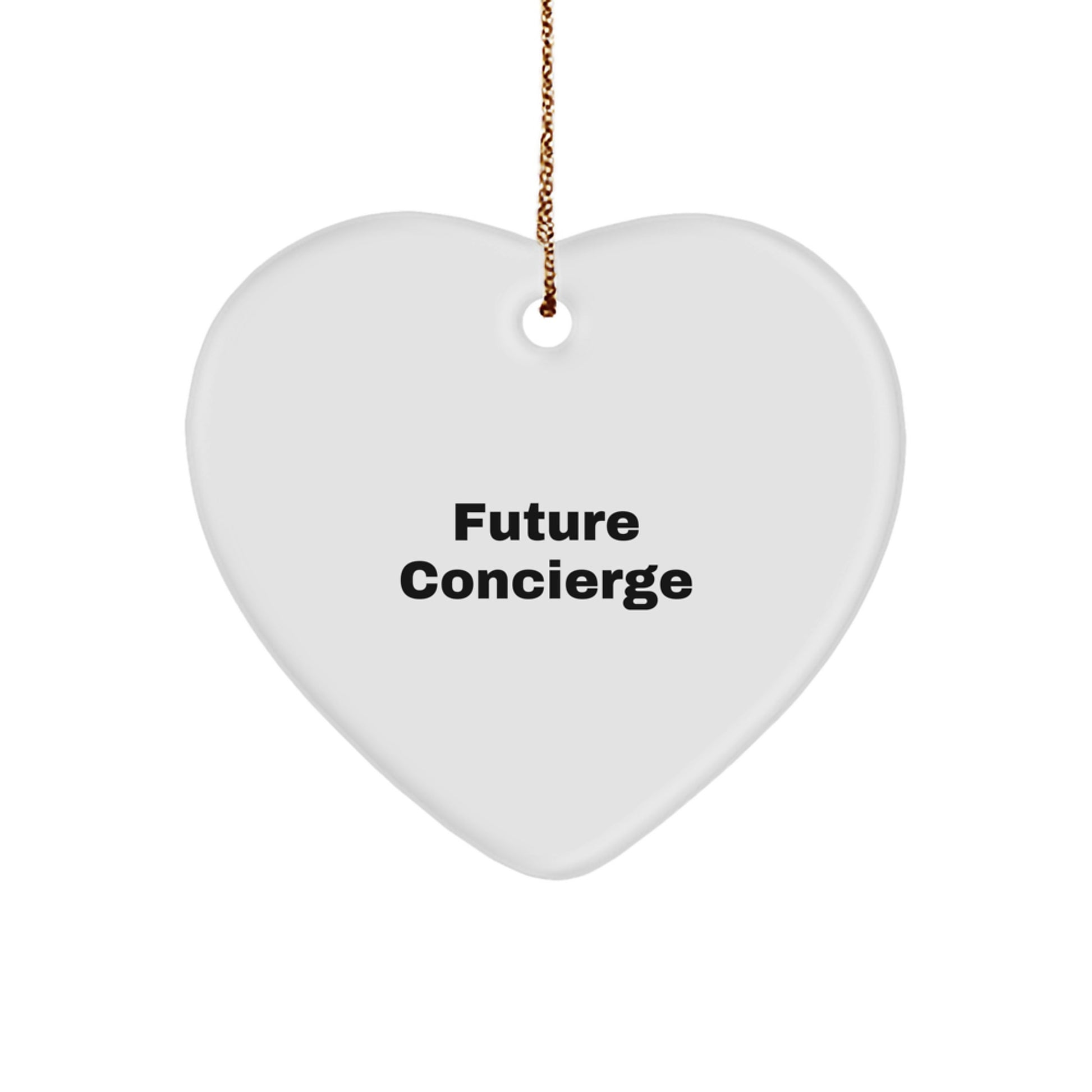 Funny Concierge Quotes Heart Ornament Gifts from Friends to Concierge, Heart Shaped Christmas Unique Gifts, Inspirational Concierge Gifts - Image 1