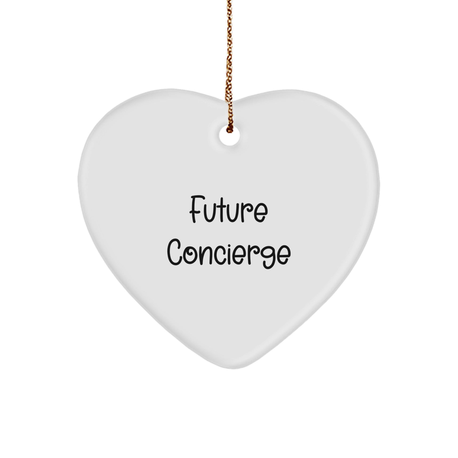 Funny Future Concierge Gifts for Women, Heart Ornament with Inspirational Quote, Gifts from Friends, Christmas Unique Gifts - Image 1