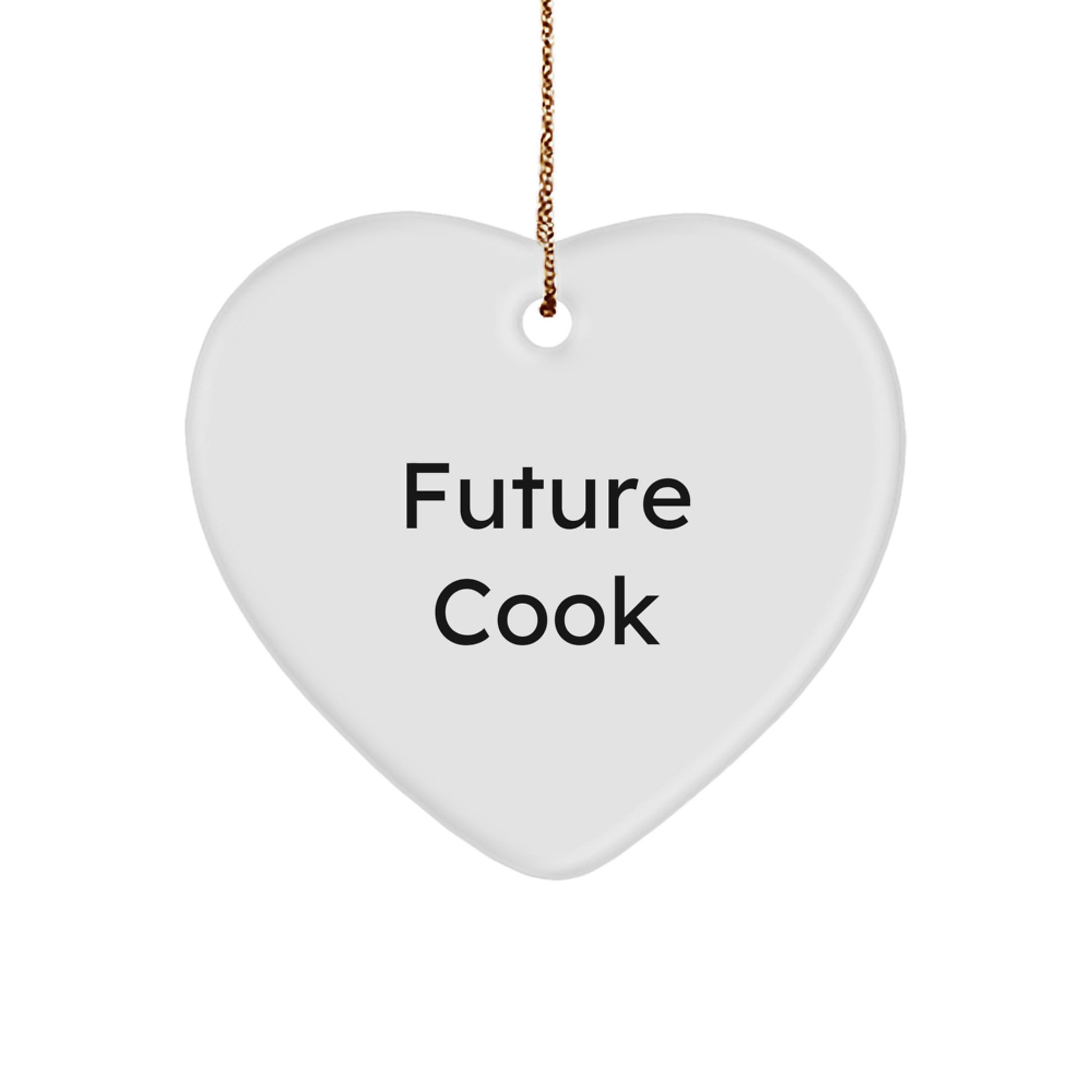 Funny Quotes for Future Cook's Heart Ornament, Gifts for Women from Family, Unique Christmas Unique Gifts for Cooks - Image 1