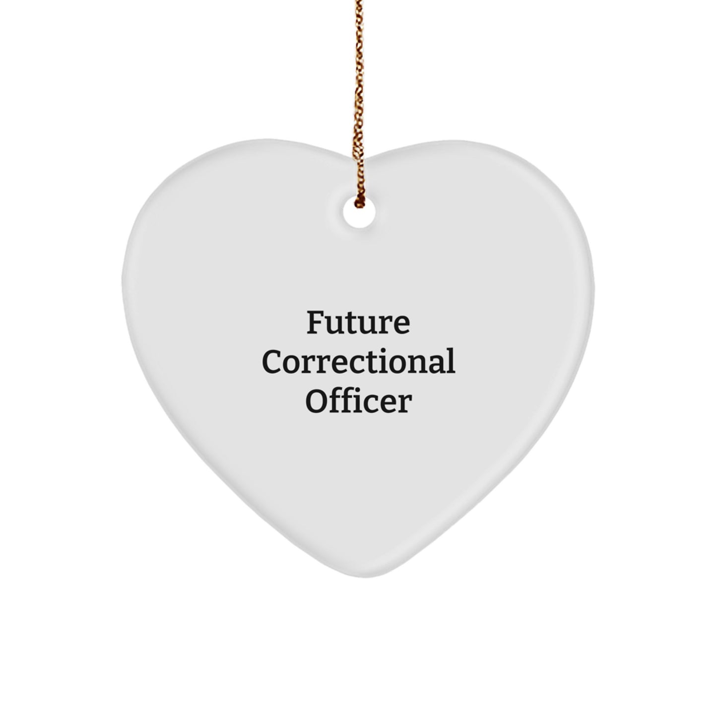 Funny Quote Correctional Officer Gifts, Heart Ornament, Gifts from Family to Future Correctional Officer, Christmas Unique Gifts - Image 1