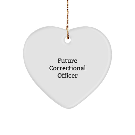 Funny Quote Correctional Officer Gifts, Heart Ornament, Gifts from Family to Future Correctional Officer, Christmas Unique Gifts - Image 1