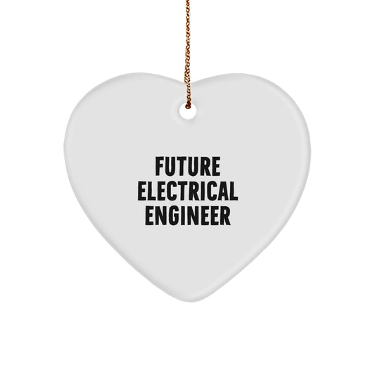 Fun and Inspirational Future Electrical Engineer Heart Ornament Gifts from Family - Christmas Unique Presents for Electrical Engineers Men - Image 1