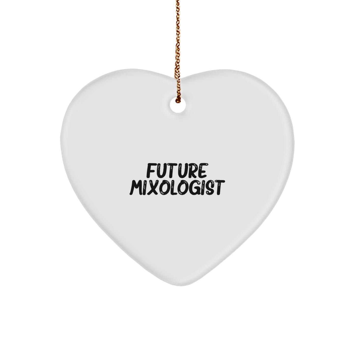 Funny Future Mixologist Gifts from Friends - Heart Ornament for Christmas - Image 1