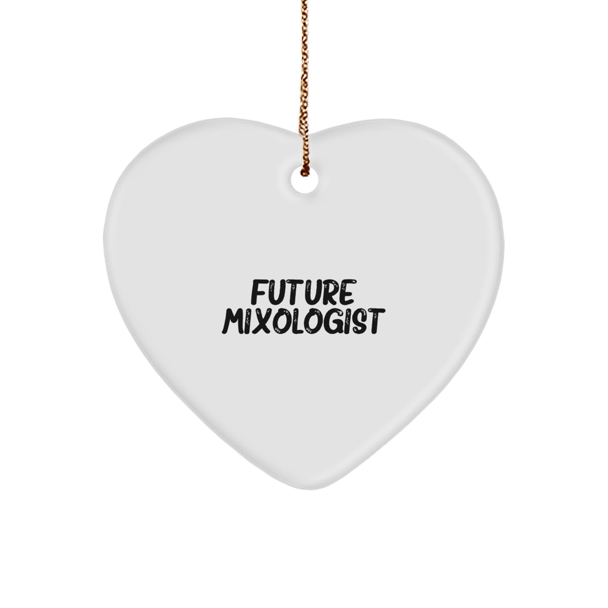 Funny Future Mixologist Gifts from Friends - Heart Ornament for Christmas - Image 1