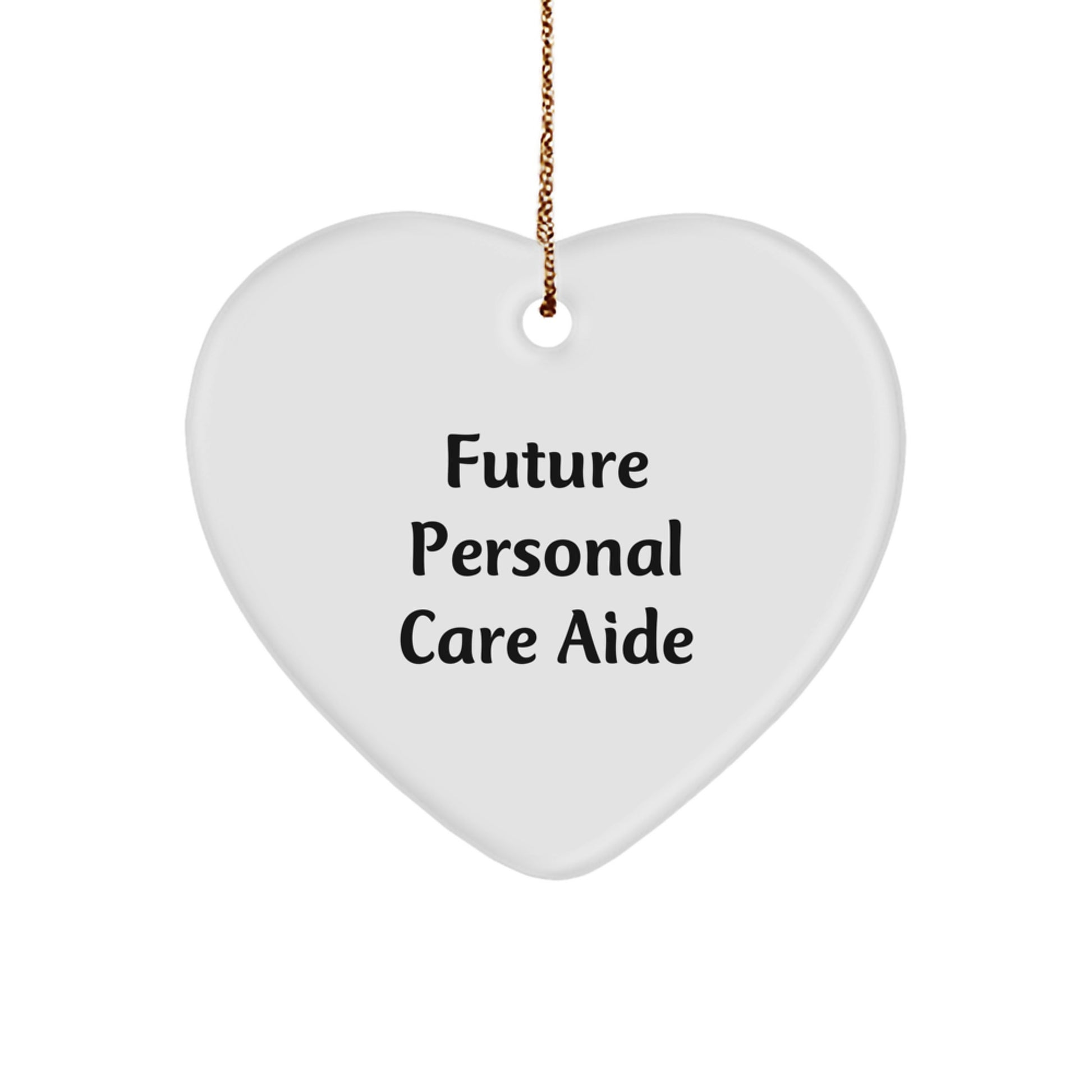 Funny Personal Care Aide Gifts - Heart Ornament for Future Personal Care Aide from Friends, Coworkers, or Family - Christmas Unique Gifts - Image 1