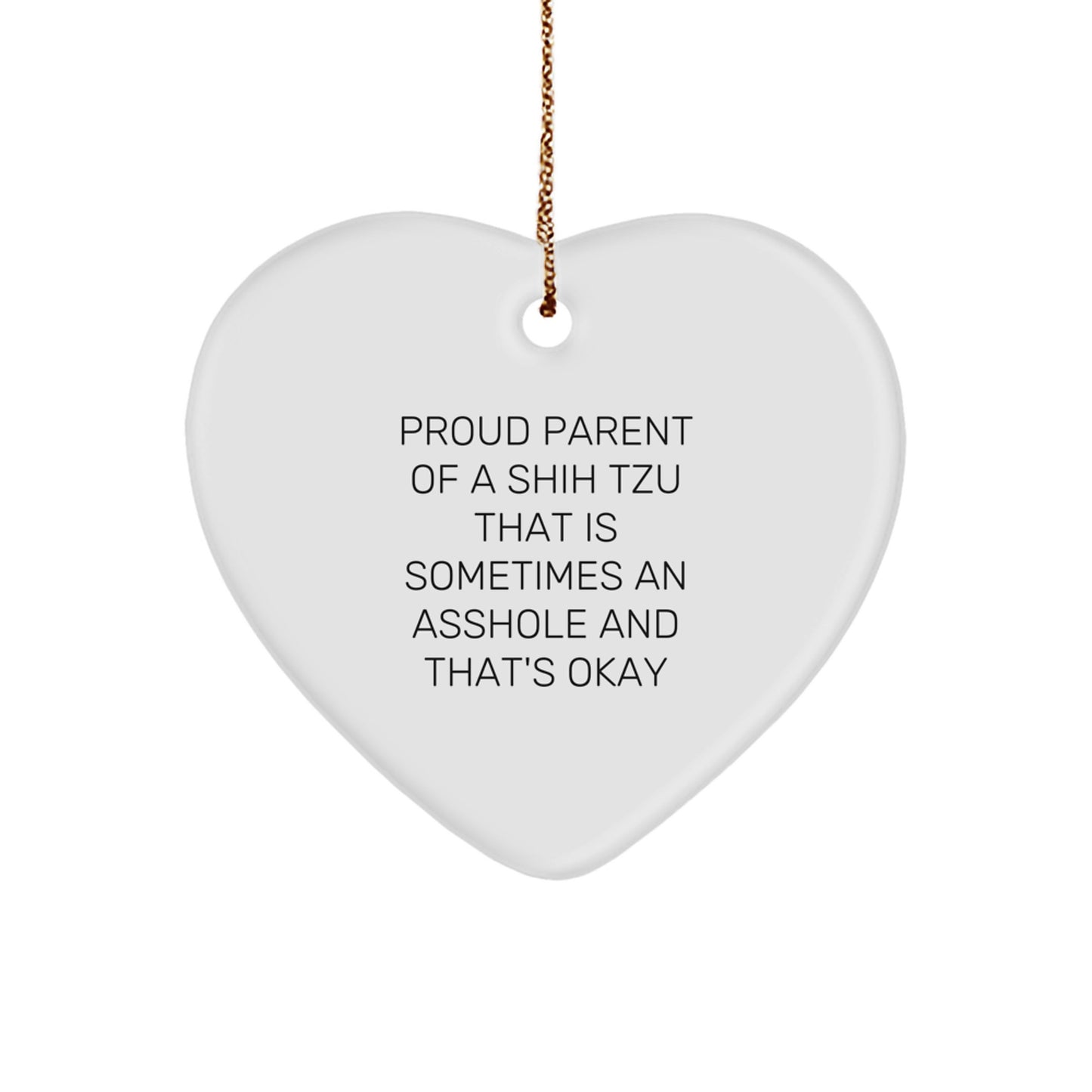 Shih Tzu Playful Heart Ornament Novelty Christmas Gift for Friends - Image 1