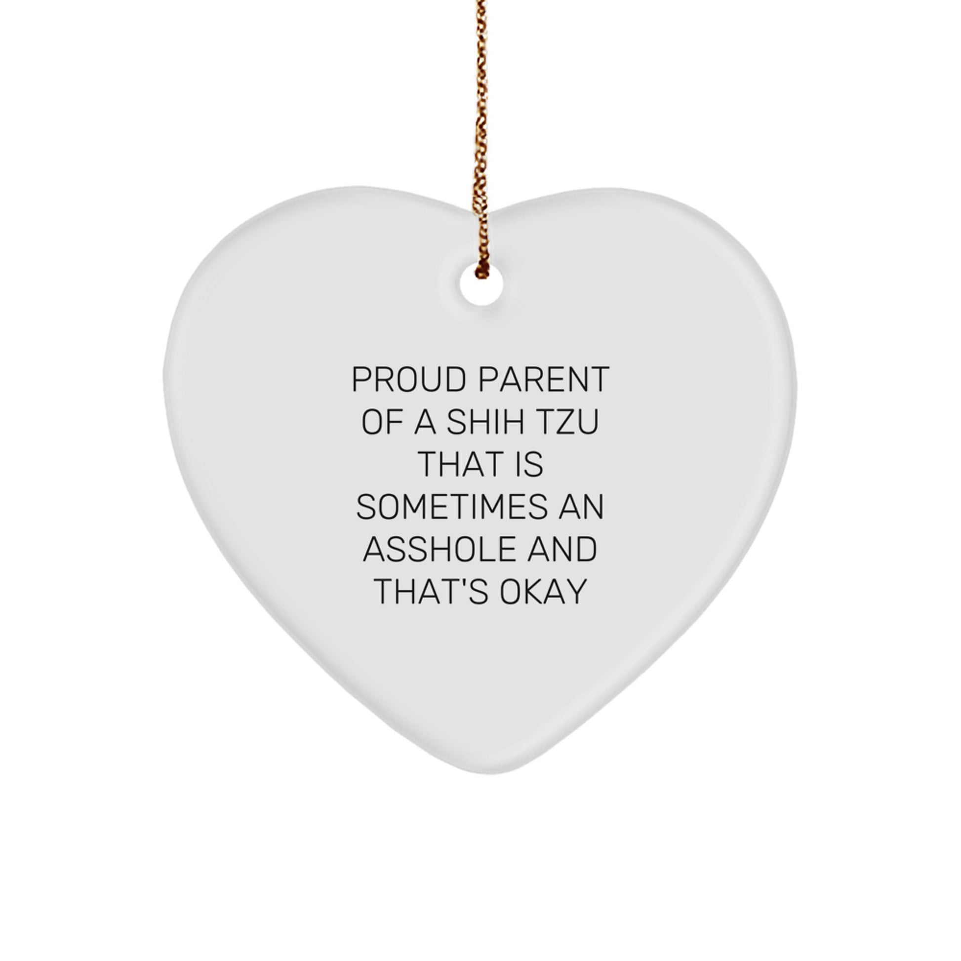 Shih Tzu Playful Heart Ornament Novelty Christmas Gift for Friends - Image 1