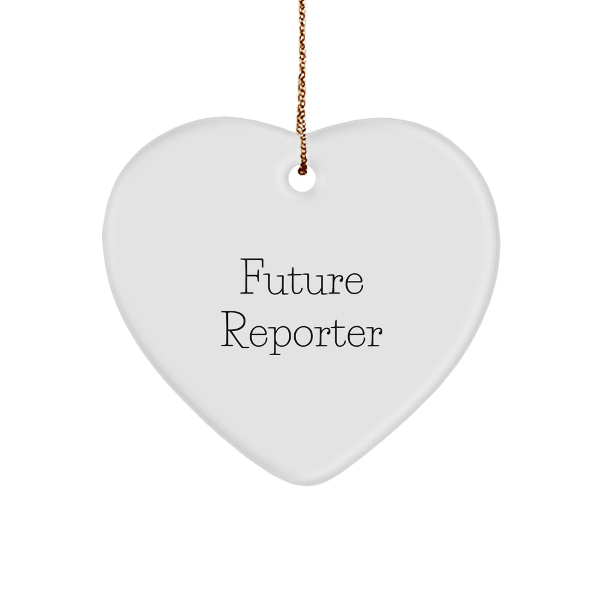 Funny Reporter Heart Ornament, Gifts from Family for Future Reporter, Christmas Unique Gifts for Reporter - Image 1