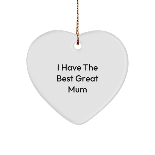 Funny Heart Ornament Gifts from Friends and Family to Mum, Best Mum Ever, Christmas Unique Ornaments - Image 1