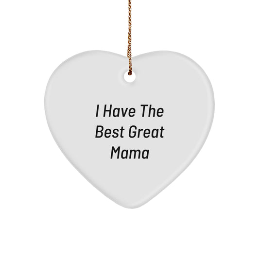 Funny Mama Heart Ornament Gifts from Men to Great Mamas on Christmas - Image 1