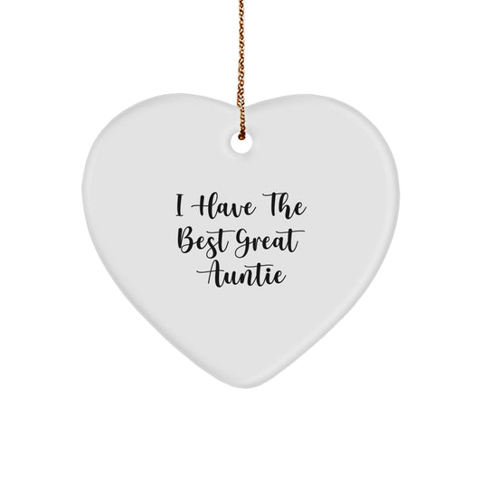 Funny Auntie Heart Ornament Gifts from Family - I Have The Best Great Auntie - Image 1