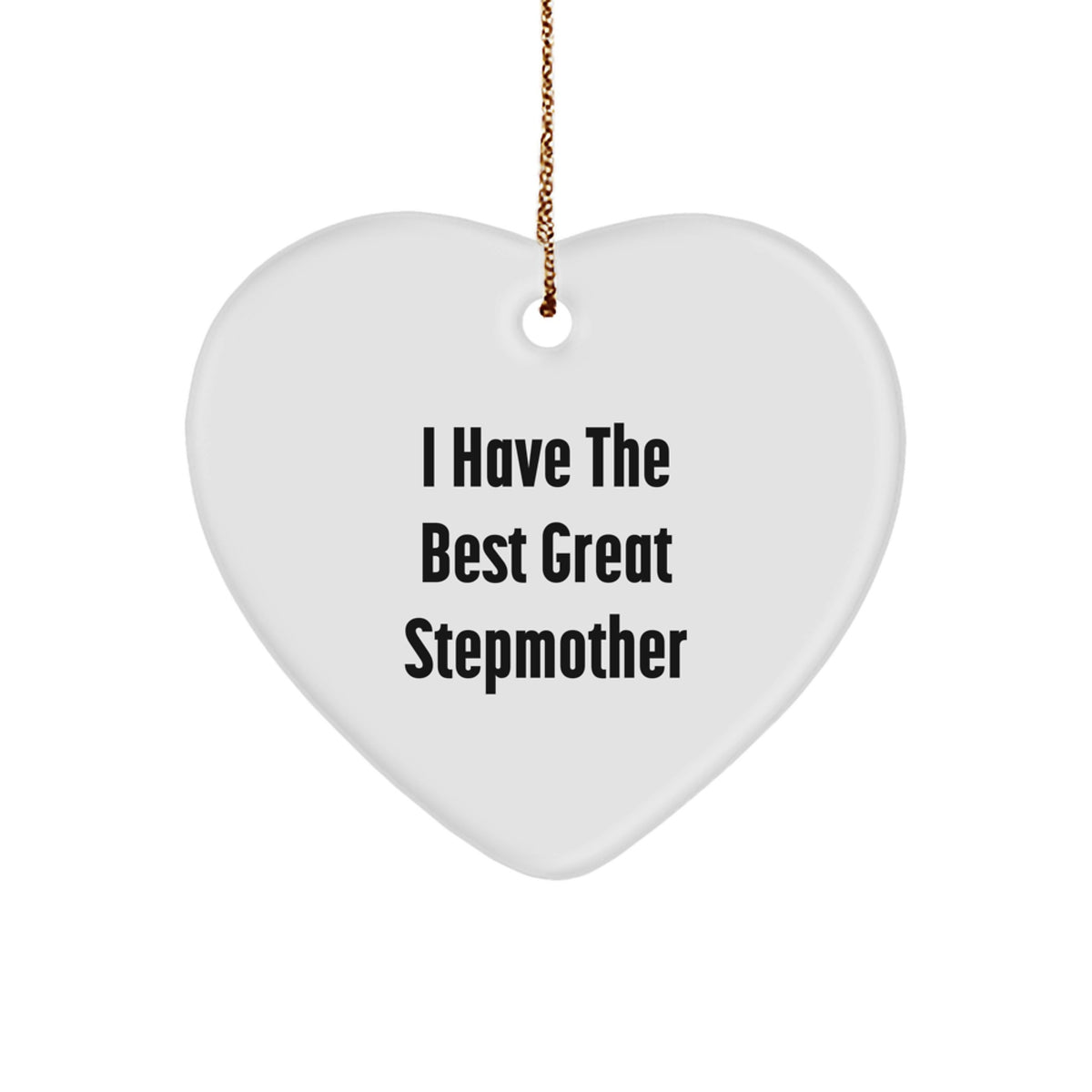 Christmas Unique Gift for Her Stepmother Heart Ornament Present Best Great - Image 1